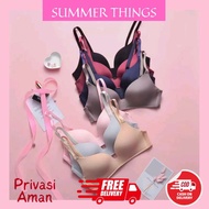 SUMMER THINGS A-005 Women's Clothing Korean Fashion Bra Size 36 38 Plain Bra Without Wire