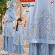 Family Set Sedondon Raya 2024 Baju Kurung Riau Pleated KARINA Dan Baju Melayu Teluk Belanga KHAN - BABY BLUE