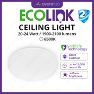 [SIRIM] ECOLINK Indoor Surface Round Ceiling Light Downlight 20W 24W 6500K Sirim Certified Room Ligh