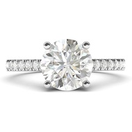 14k White Gold 2CT Classic 4-Prong Simulated Diamond or Moissanite Promise Bridal Engagement Ring Si