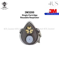 3M 3200 REUSABLE SINGLE CARTRIDGE RESPIRATOR FACE MASK C/W 3311K-55 FILTER