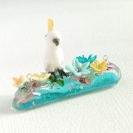 【黏土】【UV樹脂膠】小葵花鳳頭鸚鵡項鏈