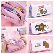 Anime We Bare Bears Pencil Case Cute Student Pen Bag Stationery Gift