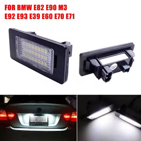 2Pcs 24LED Car License Plate Number Light For BMW 5 Series E39 License Plate Lights E60 E61 M5 F10 F