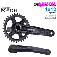 QUYPV Shimano DEORE M6100 12จานปั่น FC-MT510แหล่งกำเนิดหรือแขนเดิมกับ DELIC Chainring 34T 36T APITV