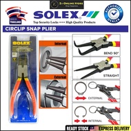 SOLEX 7" Inch Circlip Clip Plier Straight Bent Internal External Needle Snap Ring Retaining Tool Playar Muncung Tirus
