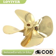 Metal RC Boat Propeller Zinc Alloy RC Marine Prop High Strength 4mm for RC Boat Parts Easy to Instal