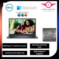 Dell Inspiron 15 3525 R585SG-W11 15.6" FHD 120Hz Laptop Carbon Black ( Ryzen 5 5625U, 8GB Ram, 512GB