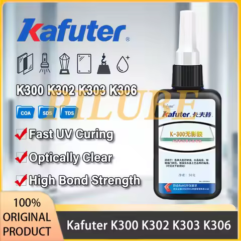 Kafuter K300 K302 K303 K306 UV Shadowless Sealant Acrylic Resin Fast Curing No Bubbles Non Yellowing