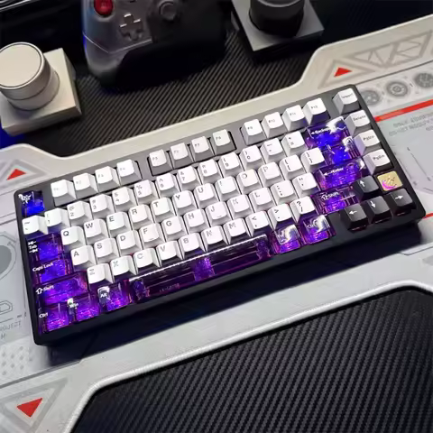 Supplement Clear PC Keycaps ESC Alt Ctrl Enter Spacebar 63 Key 2U Shift Gamer Mechanical Keyboard Ch