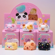BLIND BOX cat, panda, capybara, pig, dog statues with gemstones