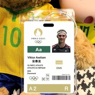 Lee Chong Wei Lin Dan Feather Athlete Star Card Paris Competition Card Lee Zijia School Bag Keychain