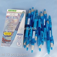 KENKO K-1 Eco pulpen gel isi 12 pcs biru