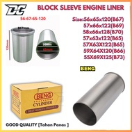(56-65-120/ 57-66-64-122/ 58--66-128) Cylinder Liner Block Sleeve Engine (Tukir Blok) Sarung