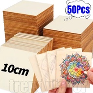 50-10Pcs 10*10cm Square Blank Wood Sheet - Wood Sheet Painting Model Making - Wood Chip Pieces - Car