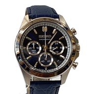 SEIKO Men's Watch Quartz Analog Leather NVY 8T63-00D0 Direct from Japan Secondhand