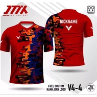 Edward store--Jersey Badminton/Badminton Victor Sportswear Shirt custom name and number