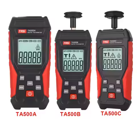 TASI TA500A/B/C Tachometer Contact&Non-contact Digital Tachometer Laser Photo Tachometer High Accura