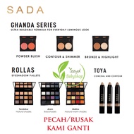 Sada rollas eye shadow eyeshadow palette, ghanda powder blush on, contour, bronzer, highlight highli