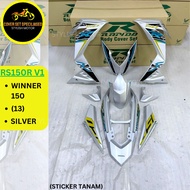 (STICKER TANAM/AIRBRUSH) RAPIDO COVER SET RS150R V1 WINNER 150 (13) SILVER