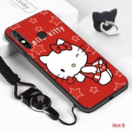 เคสมือถือเคสโทรศัพท์เคส Infinix Hot8 Hot 8 / X650 / X650C (แหวนนิ้ว + เชือกเส้นเล็ก) น่ารักการ์ตูนมื