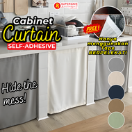 SUPERSAVE Cabinet Curtain Langsir Dapur Kabinet Curtain Tirai Cabinet Dapur Kitchen Curtain Langsir Sinki Vecro