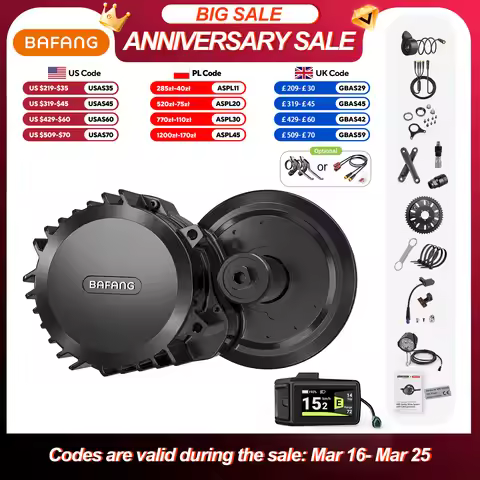 BAFANG 1000W 48V Kit Complete BBS-HD 52V Ebike Conversion Kit Mid Drive Motor M615 MM G320.1000.C El