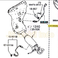 Mazda Biante Sky Active Skyactive Skyactiv Sky Activ Dopson Oxygen Sensor Front 1pc