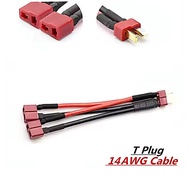 Female Connector Cable Dean T plug to Male T Connector Adapter 14AWG 150MM Extension 15cm 20cm 30cm 