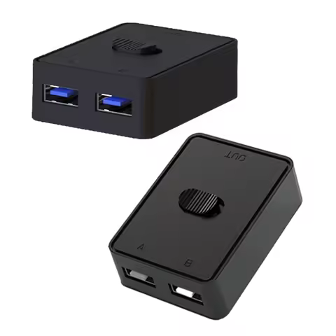 USB KVM Switches USB Switcher Bi-Directional For Computers Keyboard Mouse Scanners Printer Sharing S