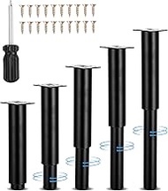 5 Feet Adjustable Furniture Legs,Height Adjustable Cabinet Legs 18-34cm,Furniture Feet With Screws,T
