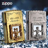 【官方】Zippo打火機 Zippo打火機原裝古銀咬邊貼章鏡中人性感美女鏡子送禮 送男友