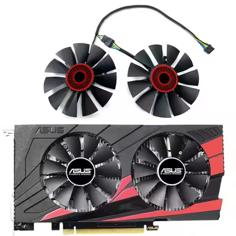 1SET FD7010H12D T128010SH EX-GTX 1050Ti GPU Fan，For ASUS EX-GTX 1050、1050Ti、STRIX-GTX 1060、960、950、7