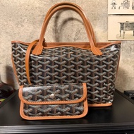 GOYARD Anjou Mini Reversible 黑棕雙面托特包｜法國購入｜近全新