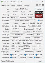 Asus ROG-STRIX-RX570-O4G-GAMING 4G 顯示卡 顯卡 Display Card AMD Radeon RX 570
