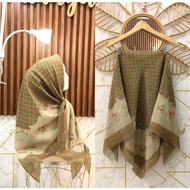 (READY 3 COLOR VARIATIONS) PREMIUM MOTIF VOAL SQUARE HIJAB CODE R35 | PREMIUM SOFT VOAL SQUARE WITH 