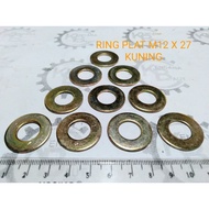 10 Pcs YELLOW PLATERing M12 X 27 / YELLOW BOLTRing M12 X 27
