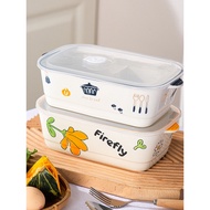 Ceramic 211 Compartments Lunch Box Bento Box Light Food Lunch Box Office Worker Microwave Heating Fr