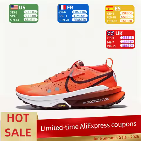 Nike Zegama Trail 2 Men's Running Shoes - Red Comfortable, Stylish, Versatile, Durable Low-Top Casua