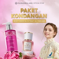 Perfume Promo | Flowerglass La Vie En Rose Body Wash Wedding Package + Noir de Rose Perfume | Long-l
