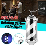 US/EU Hair Salon light Barber Pole Led Light Wall Hanging Rotating light Stripe lamp Marker lamp LED Downlights 34x16x16cm