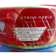 SIRIM 1.5MM &amp; 2.5MM VTRON CABLE /  MKK CABLE ( WITHOUT SIRIM )