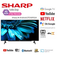 ✽Sharp 42 Inch AQUOS Google TV 2TC42FG1X slim bezel Youtube Netflix smart tv 2K FULL HD HDR10 42♧