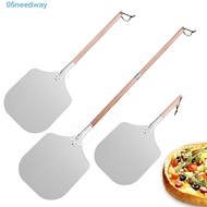 NEEDWAY Pizza Shovel, Aluminium Alloy Extended Wooden Handle Pizza Paddle, Durable Professional Nons