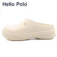 Hello Polo รองเท้าแตะ รองเท้าหัวโต ส้นหนา 3.5 ซม พื้นนุ่มมาก กันลื่น คลายเมื่อยเท้า รองเท้าแตะแฟชั่นฤดูร้อน สําหรับผู้หญิง และผู้ชาย HP8009