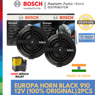 Bosch Europa horn Black with relay 12V 910 Bosch Horns