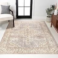 JONATHAN Y Lila Modern Tribal Medallion Gray/Ivory 4 ft. x 6 ft. Area Rug, Vintage, Easy Cleaning,Fo