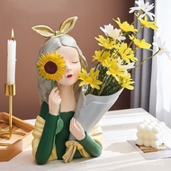 TV Cabinet Girl Desktop Living Room Decoration Home Vase ins Nordic Style Cute Decorative High-Value