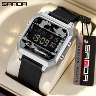 SANDA Digital Watch Men Military Army Sport Wristwatch Top Brand Luxury LED Stopwatch Waterproof Male Electronic Clock 6161