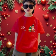 Crybaby & Merry Christmas Children's Tshirt XN03 Soft Cotton There Are 8 Colors Clothing 100-150 Cm.